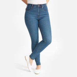 Everlane Authentic Stretch High-Rise Skinny Jeans Mid Blue 28
